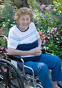 Woman in wheelchair